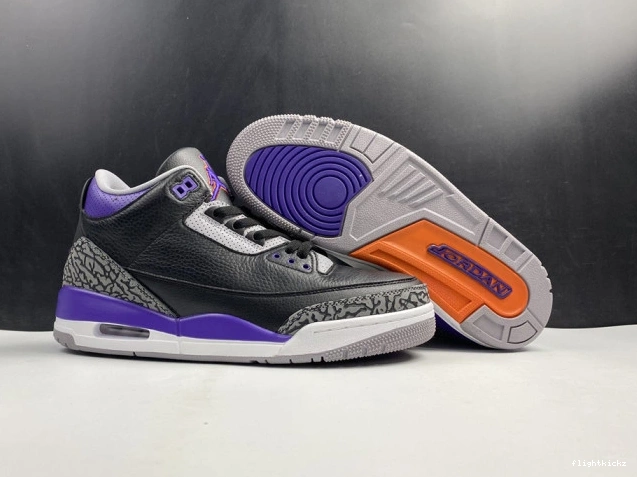 3 Retro Air 050 Purple Court Jordan Black CT8532 0710